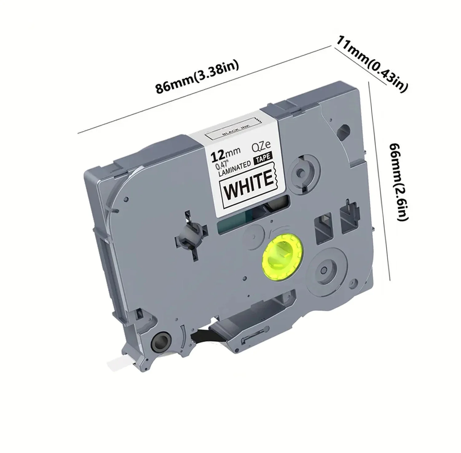 5PK مزيج اللون TZe شريط ملصقات TZe231 TZe631 TZe431 Tze531 TZe731 متوافق مع Brother P-Touch TZe 12 مللي متر 0.47 بوصة أسود على أبيض