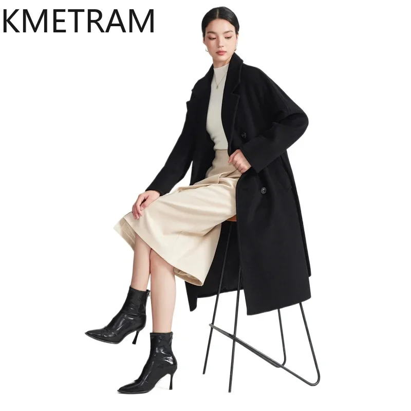 KMETRAM 90% Wool Coats Woman Autumn Winter Clothes Long Jackets Women’s Fashion High Quality Cashmere Coat Women пальто 2024