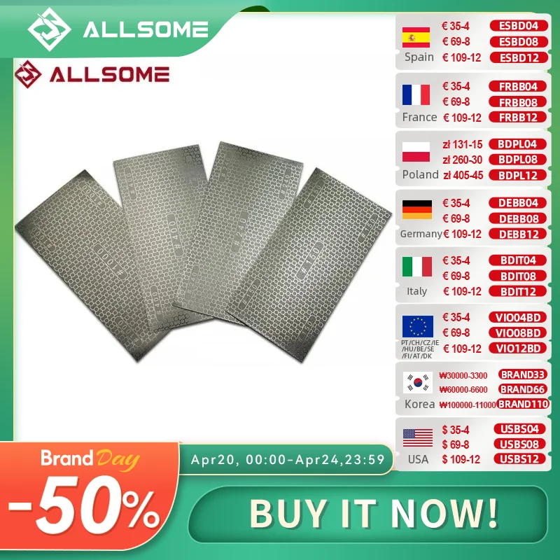 

Шлифовальная бумага Allsome Diamond 150# 240# 400# 1000#