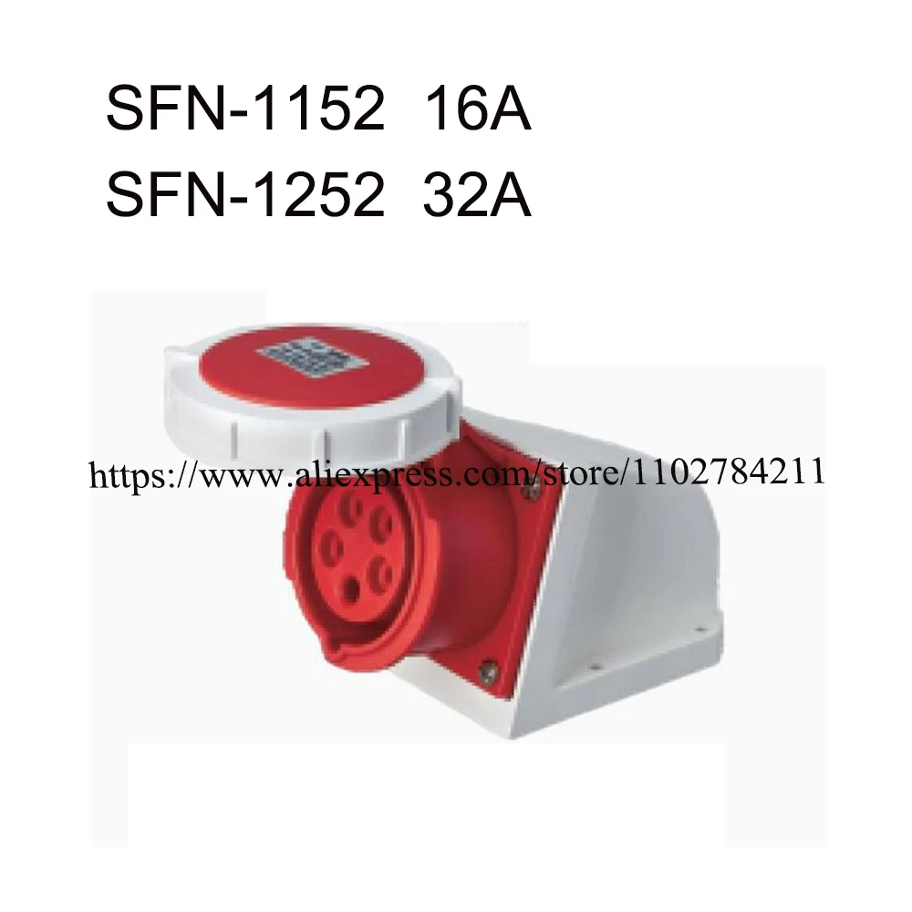 10PCS SFN-1152 SFN-1252 16A/32A 6H 4-Pole 220-380V/240-415V 3P+N+E IP67 New Industrial socket plug connector