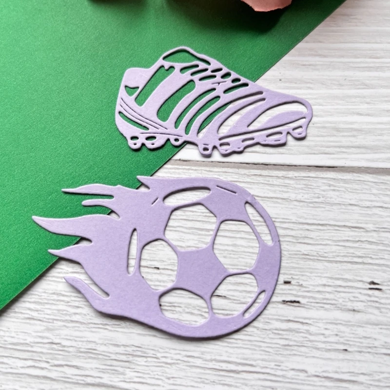 Molde metal para corte futebol, estênceis, modelo corte diy para álbum scrapbooking, cartão papel, artesanato