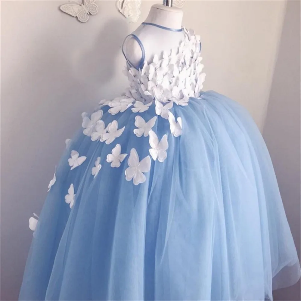 Flower Long Prom Gowns Teenagers Dresses for Girl Children Party Clothing Kids Evening Formal Dress for Bridesmaid Wedding