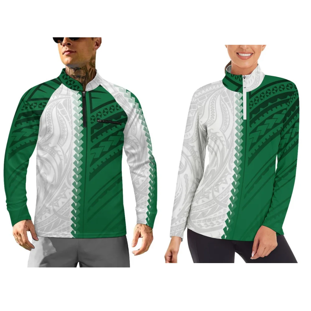 Polynesian-Style Printed Couple'S Sportswear Autumn And Winter Sportswear Home Sportswear Customizable Patterns