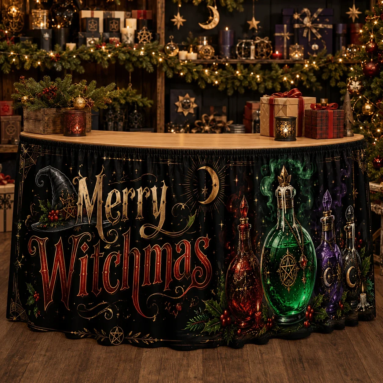 Christmas Happy Tablecloth, suitable for winter holiday Christmas decorations and Halloweenxzj