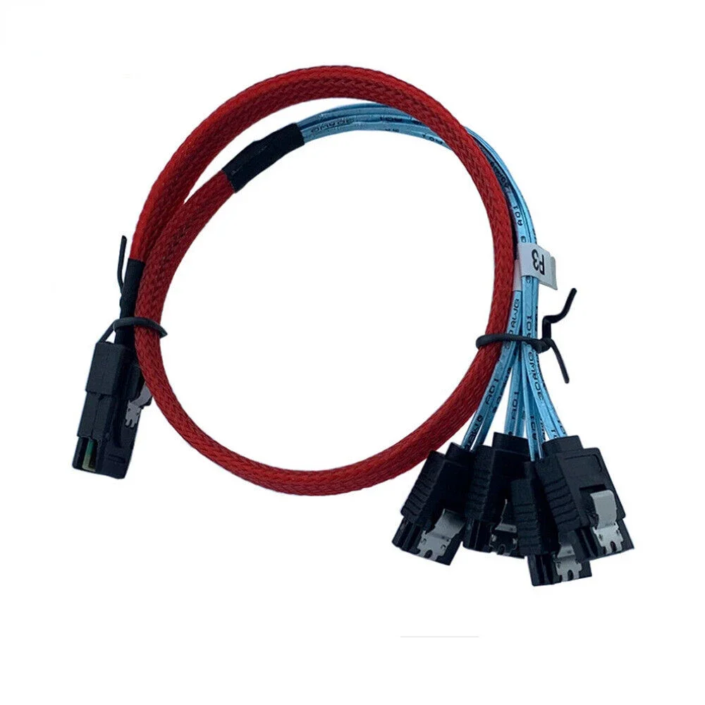 Hochgeschwindigkeits-SATA-Verbindungskabel MINI SAS SFF-8087 auf 4 Ports für Server