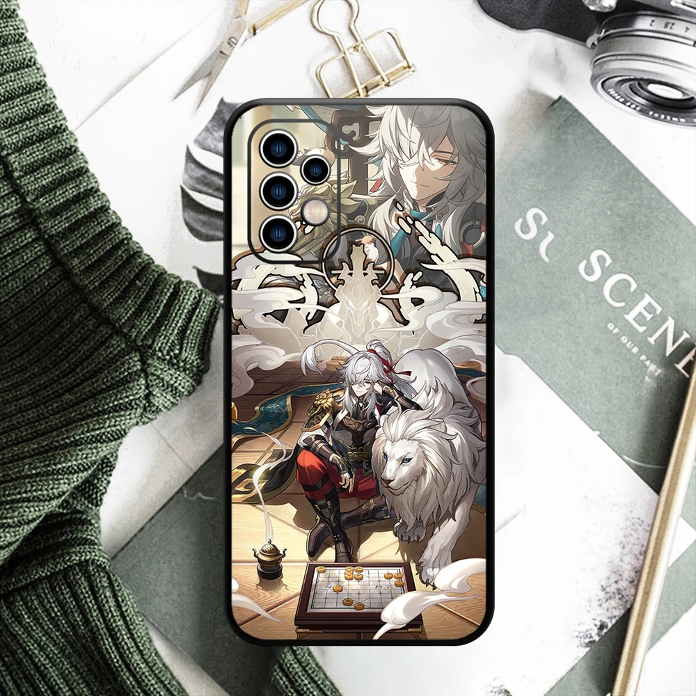 Imbibibitor Lunae Honkai Star Rail Jing Yuan Huohuo casing ponsel untuk SAMSUNG Galaxy A54 53 52 51 F52 A71 Note20 Ultra S23 M30 M21