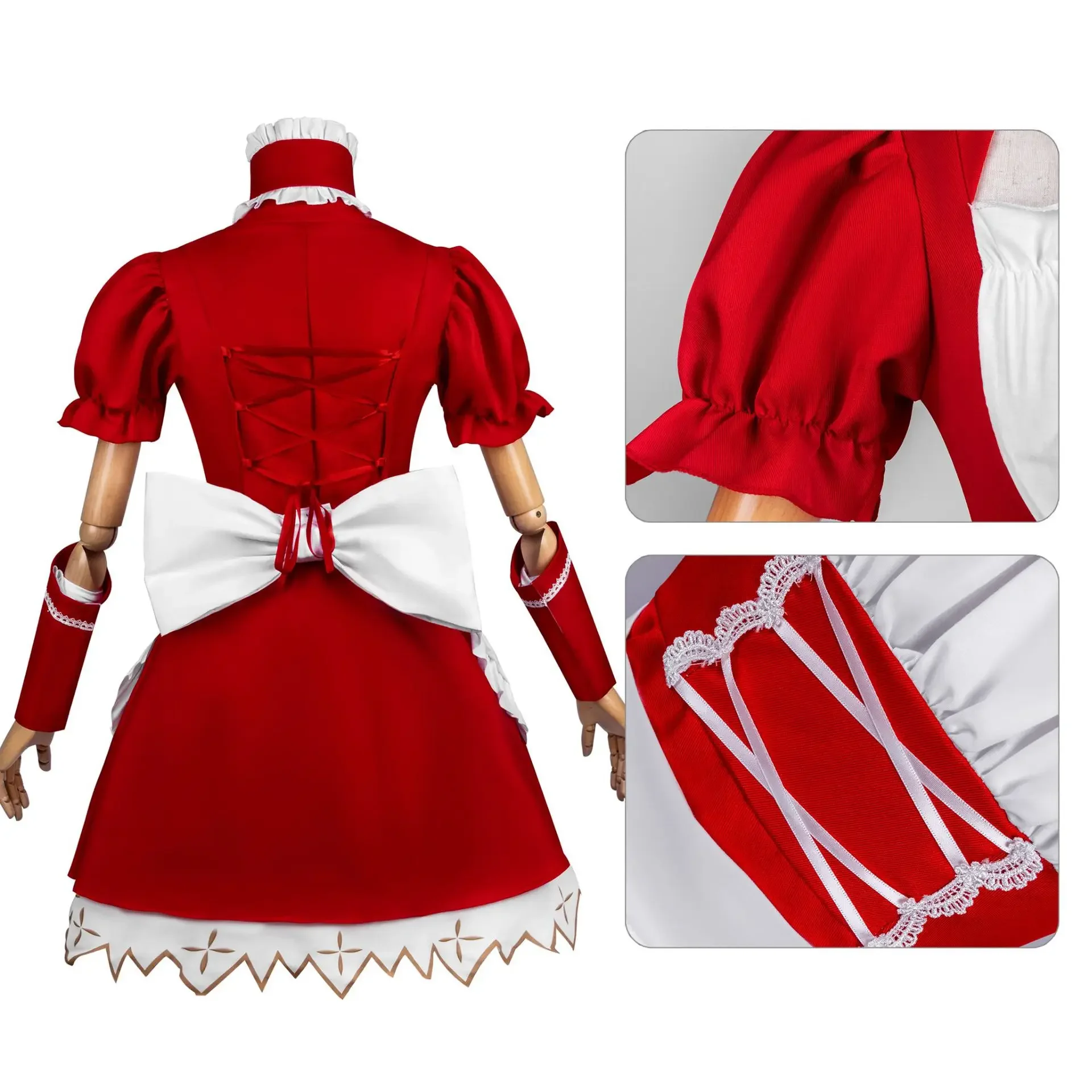 Anime Asuka Rei EVAA Cosplay Costume Sexy Lolita Red Blue Maid Dress Japanese Sweet Women Kawaii Wigs Halloween Girls Costumes