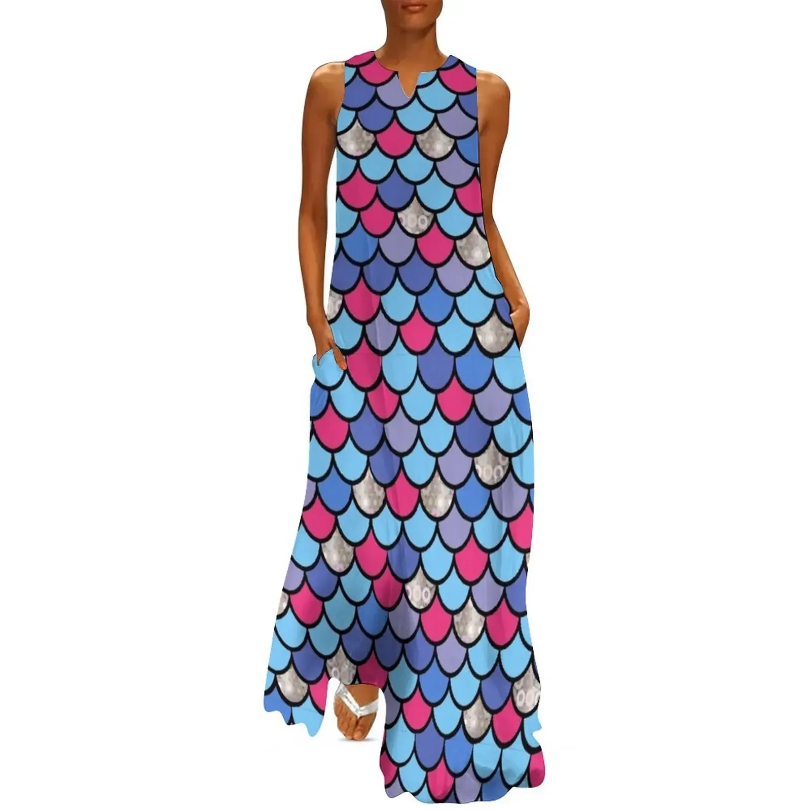 

Rainbow Fish scales Long Dress Clothing female women's summer clothing 2025 dress dresses dress for women 2025