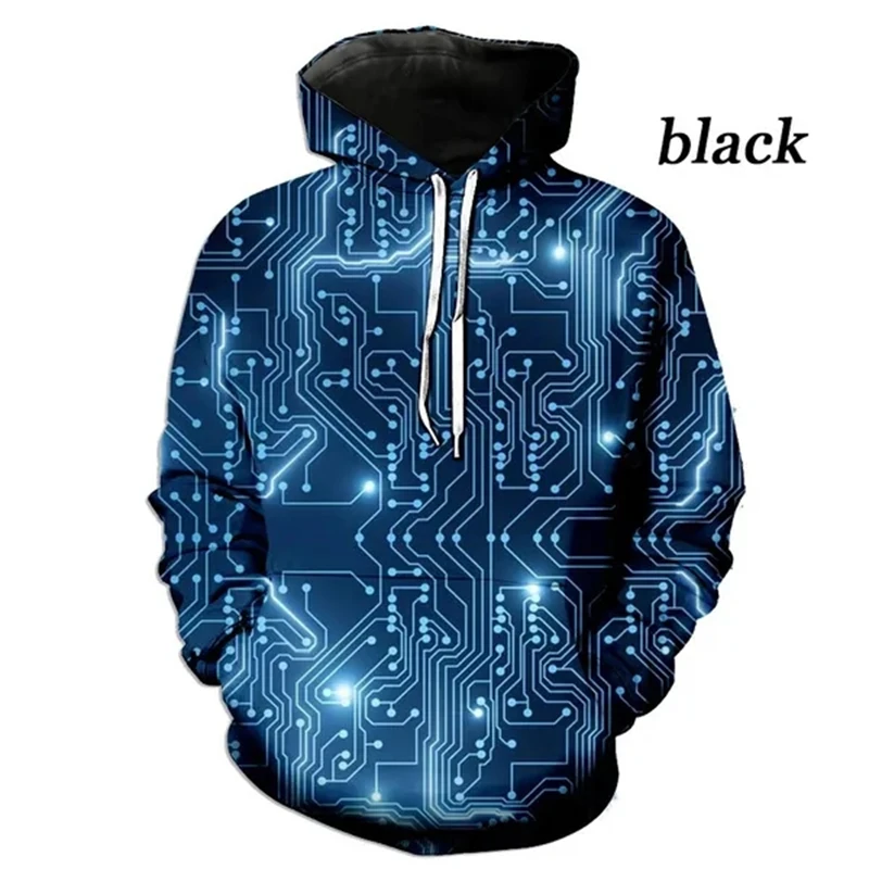 New Interesting Men's Women's Sweaters 3D Print Hoodie Hacker Chip Cool Print Hoodie Fashion Long Sleeve Top Sweatshirt Hoody