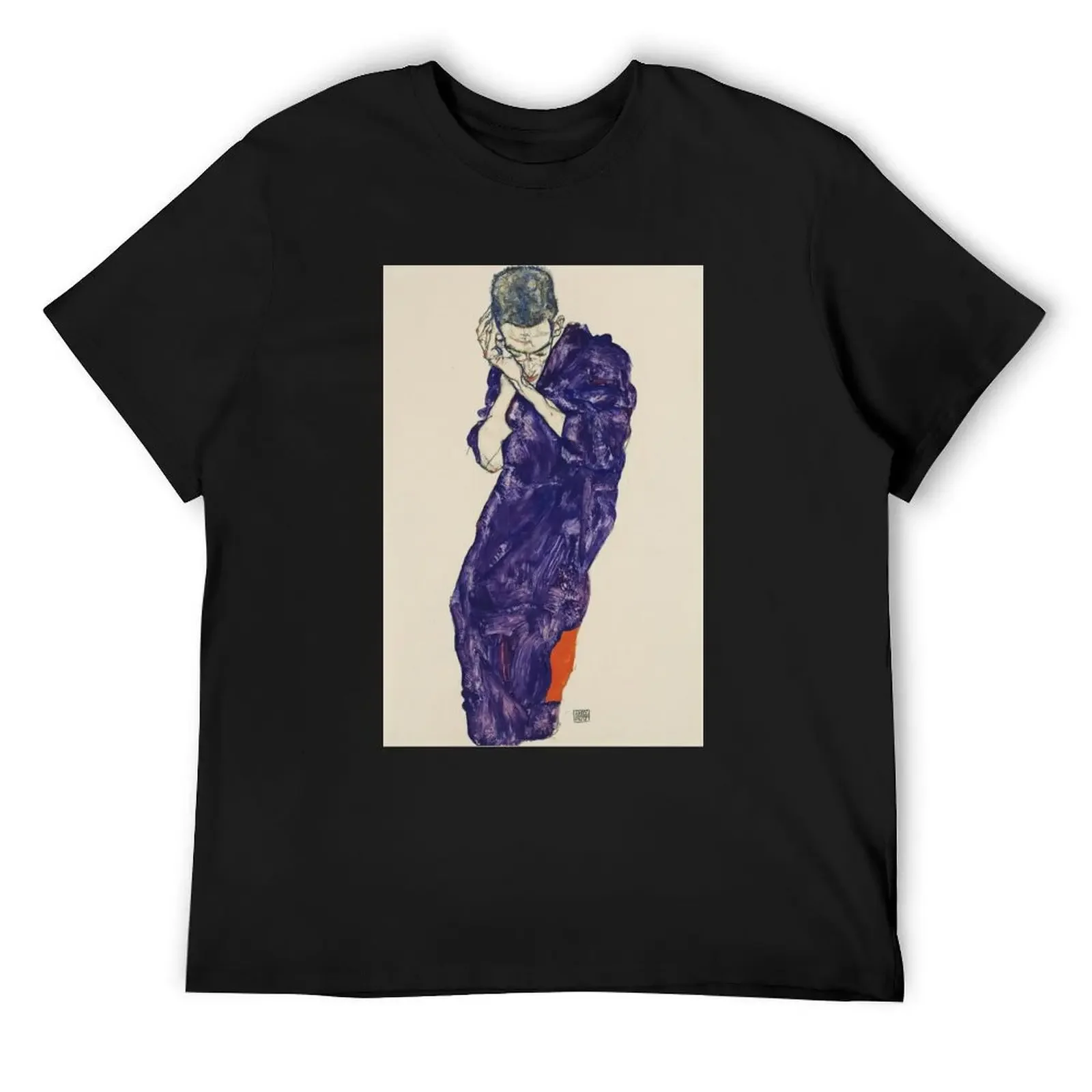 

original painting by Egon Schiele 1890 - 1918, Egon Schiele Prints T-Shirt boys whites vintage anime shirt t shirts for men