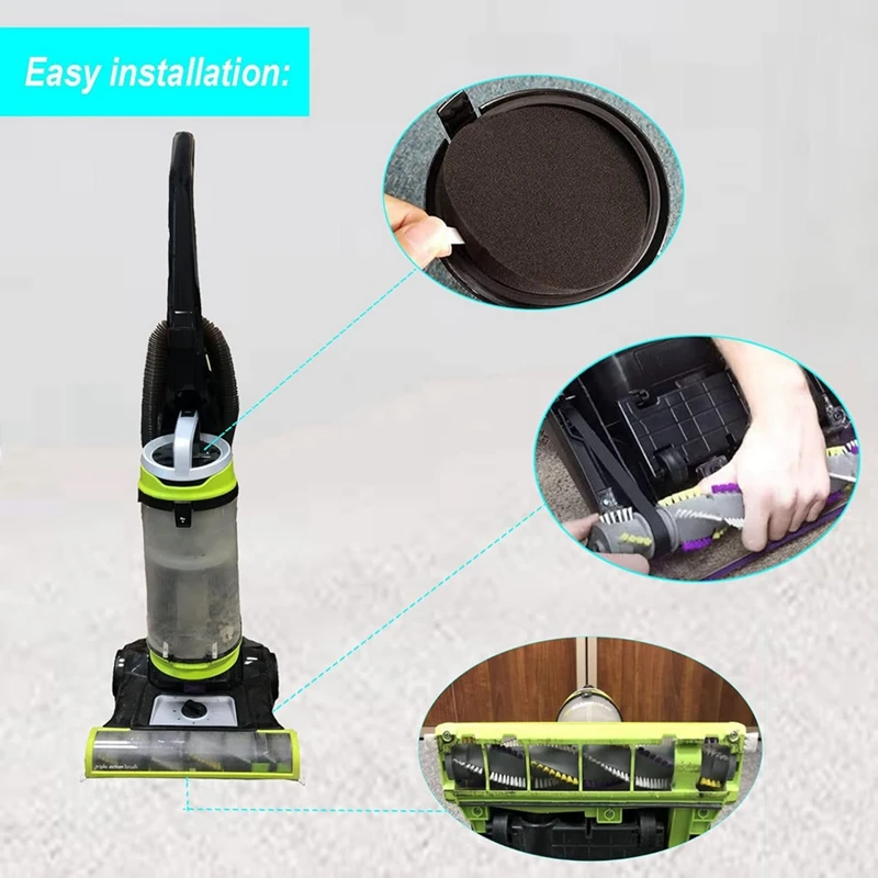 For Bissell Cleanview Swivel Pet Crosswave 2252 2486 2488 2489 2253 2254 2258,1 Brush Roll,2 Belt,2 Filters With 1 Tool