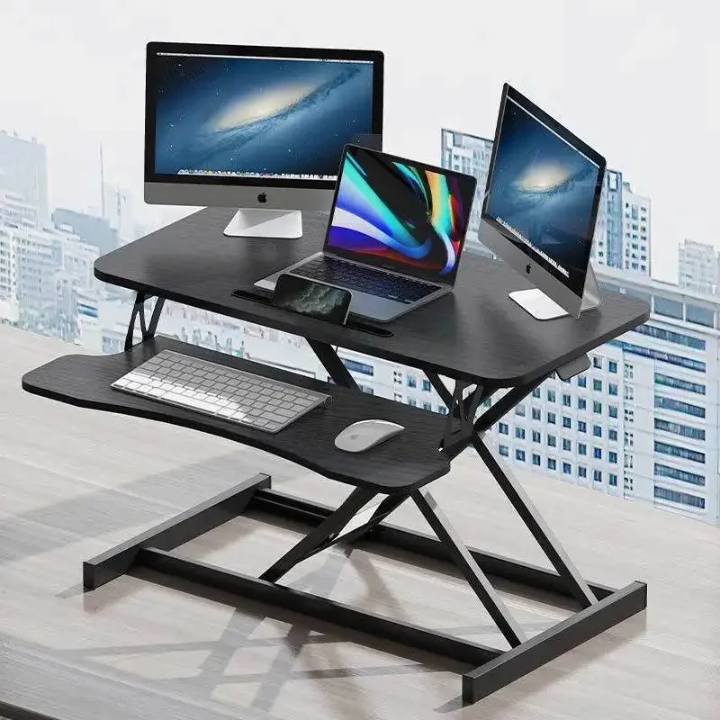 

Lifting computer desk Adjustable heightening rack Table table Pneumatic lifting Foldable standing notebook Office desktop