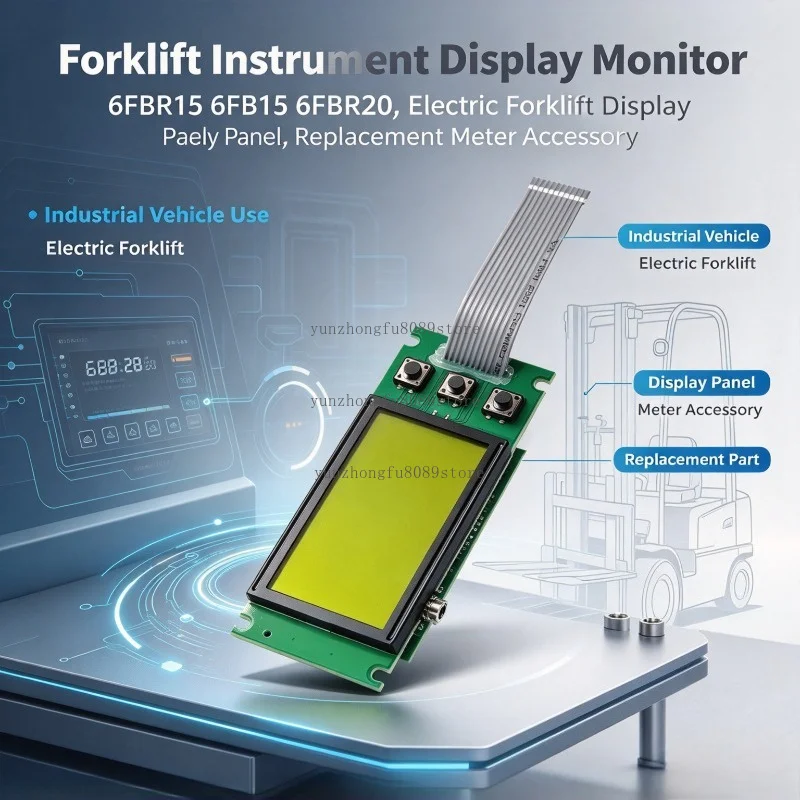 Forklift Instrument Display Monitor 6FBR15 6FB15 6FBR20, Forklift Display Panel, Replacement Meter Accessory