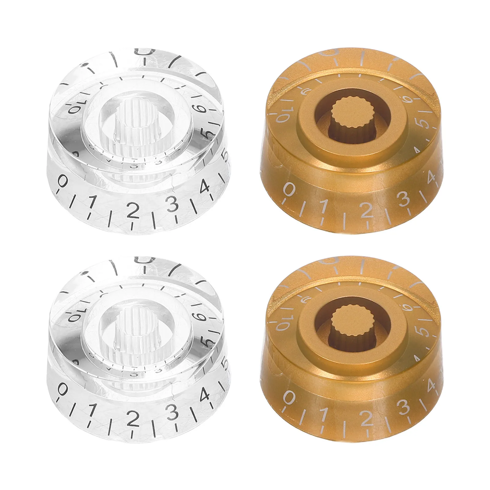 

8pcs Guitar Knobs: Electric Guitar Knobs Dome Style - Volume Control Dome Top Hat For Tone Adjustment - Tone Cap Replacement For