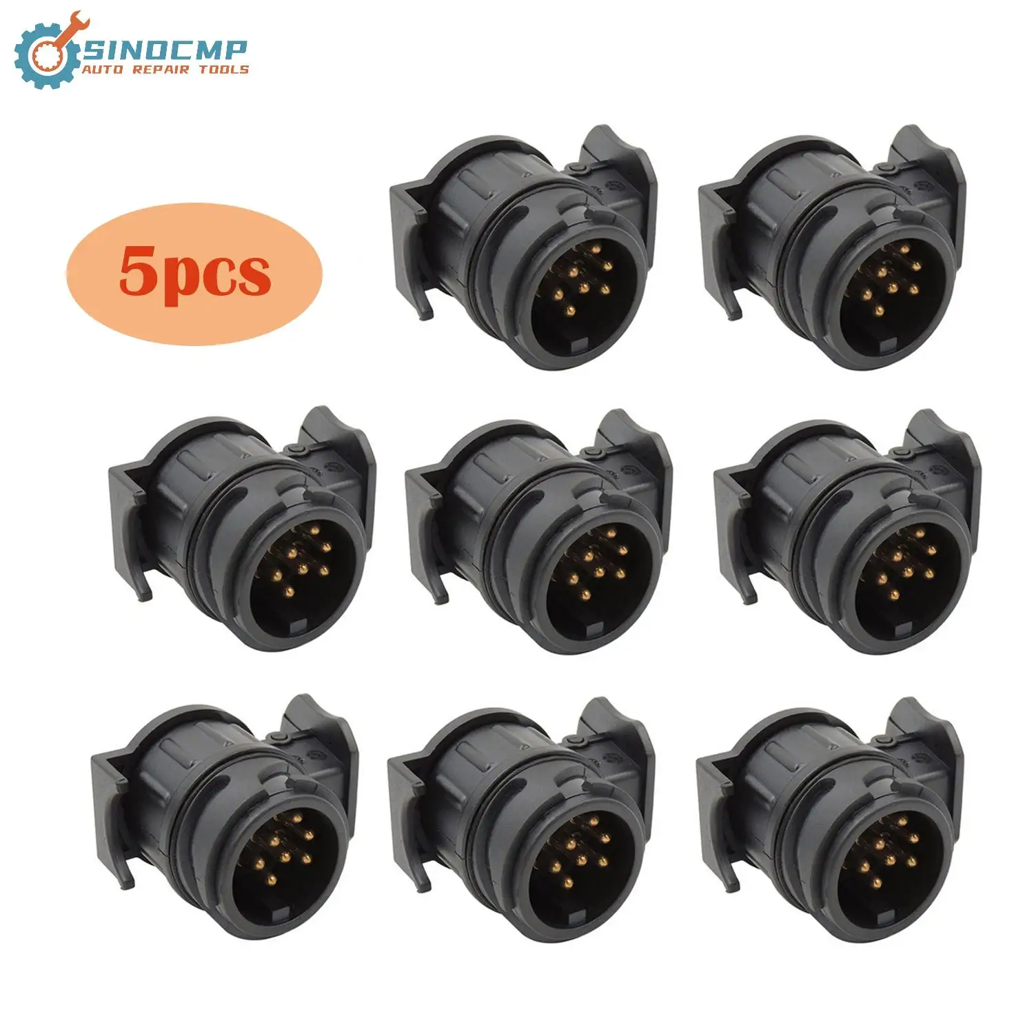 

5pcs Waterproof 13 Pin To 7 Pin Plug Adapter Trailer Truck Caravan Towbar Socket New Car Truck Caravan Plugs Socket Adapter
