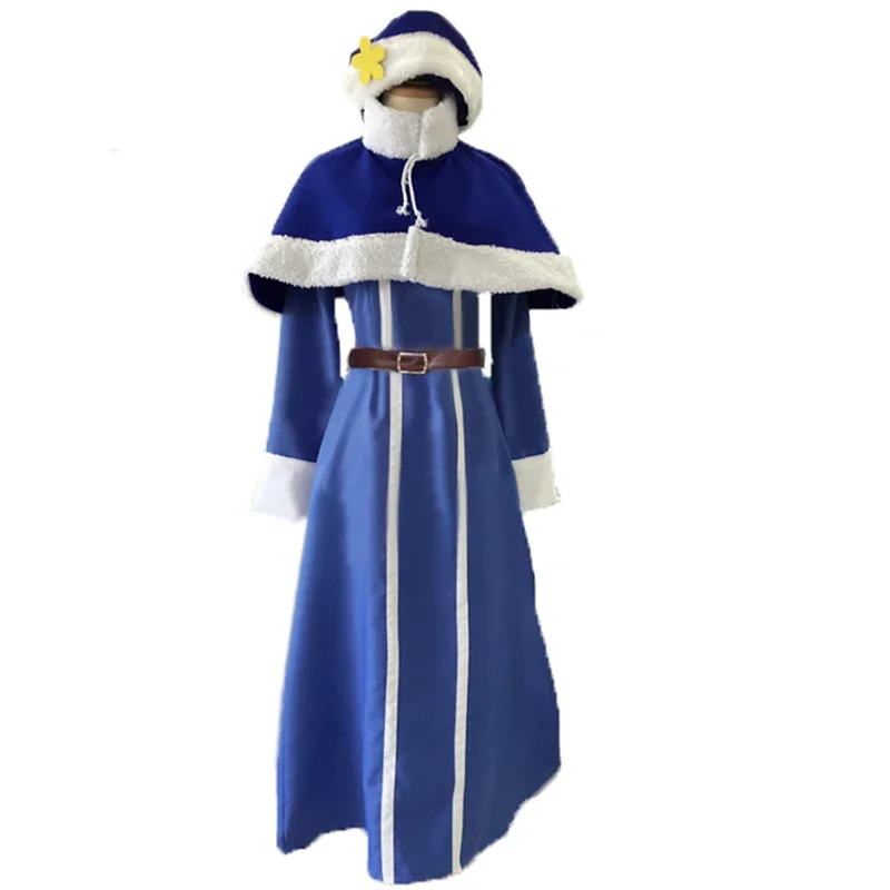 Fairy Tail Juvia loxar cosplay costume New version full set with hat and socks 11 pa8184