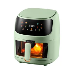 5L Visual Electric Digital Display Touch Screen 8 Menus Hot  Air Heating Fryer Oil Free Oven French Fries Fried Chicken Potato