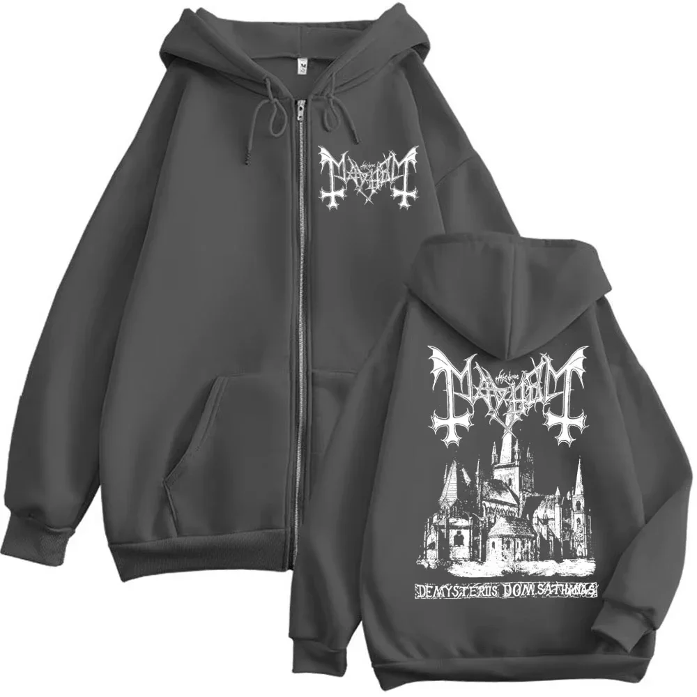 محدودة الفوضى دي Mysteriis Dom Sathanas Merch سستة هوديس الموت الأسود المعادن روك باند زمم البلوز الرجال النساء الشارع الشهير