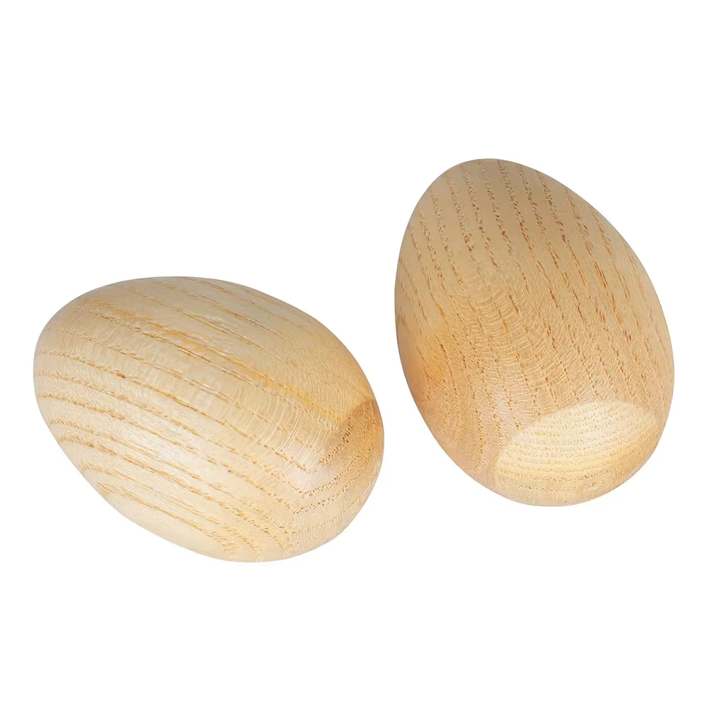 Miwayer Lot de 2 maracas en bois, instrument de musique, shaker rythmique pour enfants, jouet éducatif