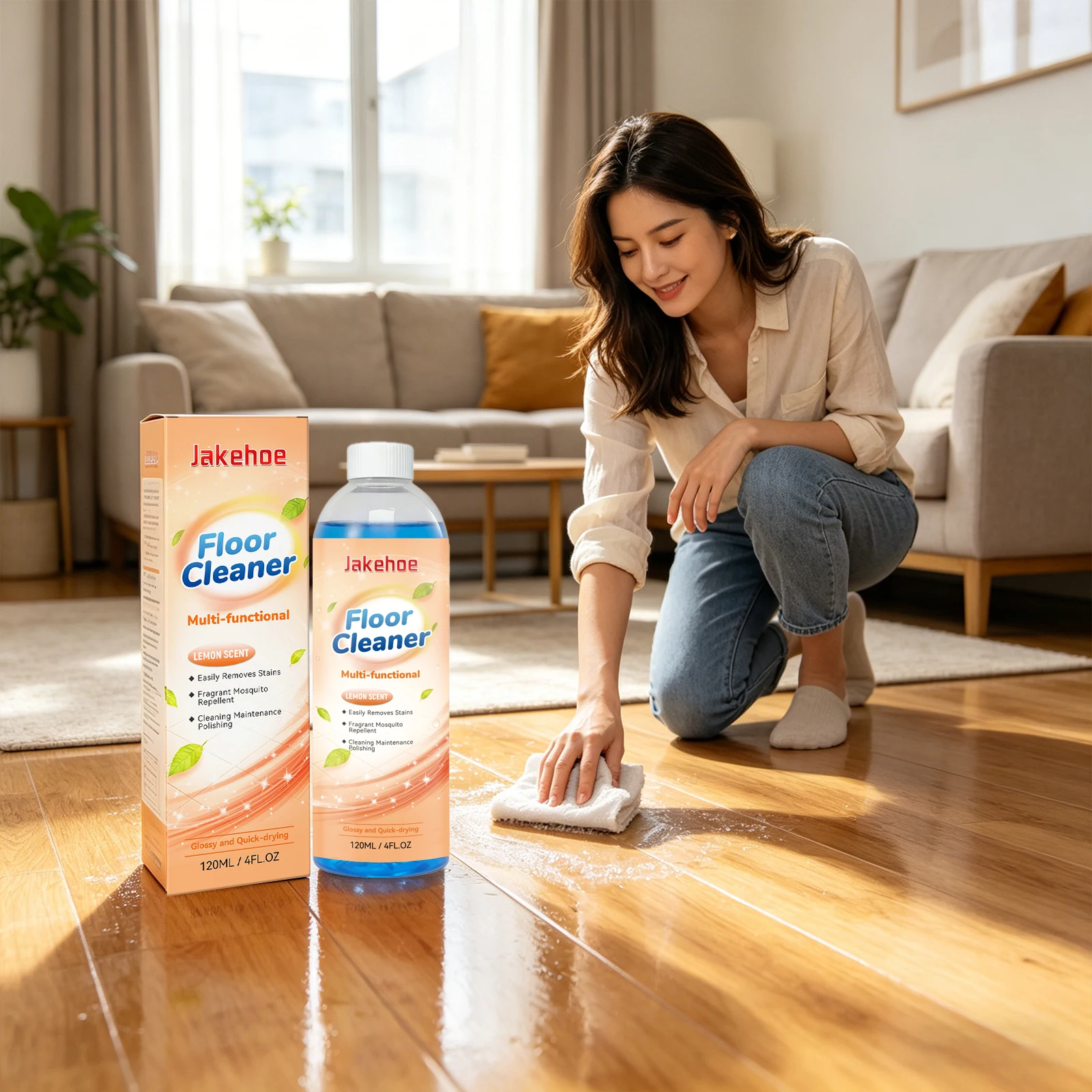 

Household Floor Cleaner Removing Stubborn Stains Brightening Floor Surface Restore Luster Eliminate Bacteria Floor Care Solution
