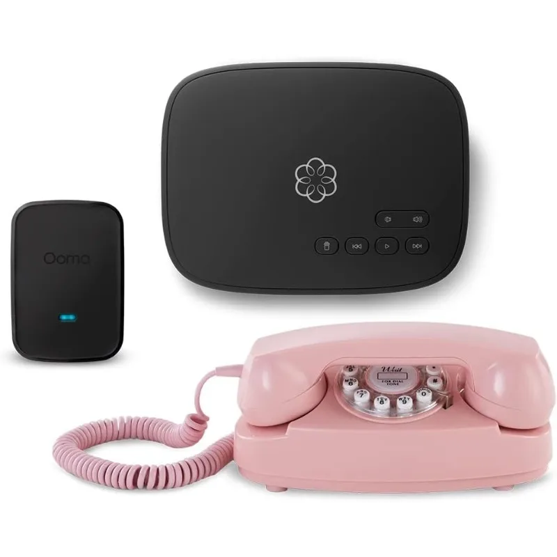 Telo Air 2 with Retro Princess Phone Bundle. Rotary Inspired handset. Includes Free Home Phone Service, Pay only Taxes and fees.