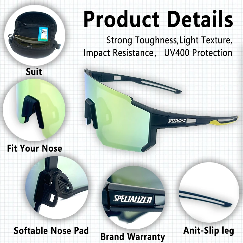 SPECIAUZED Cycling Polarized Sunglasses Bike Photochromic Outdoor Sports Sun glasses MTB PC Goggles Eyewear Bicycle Accessory