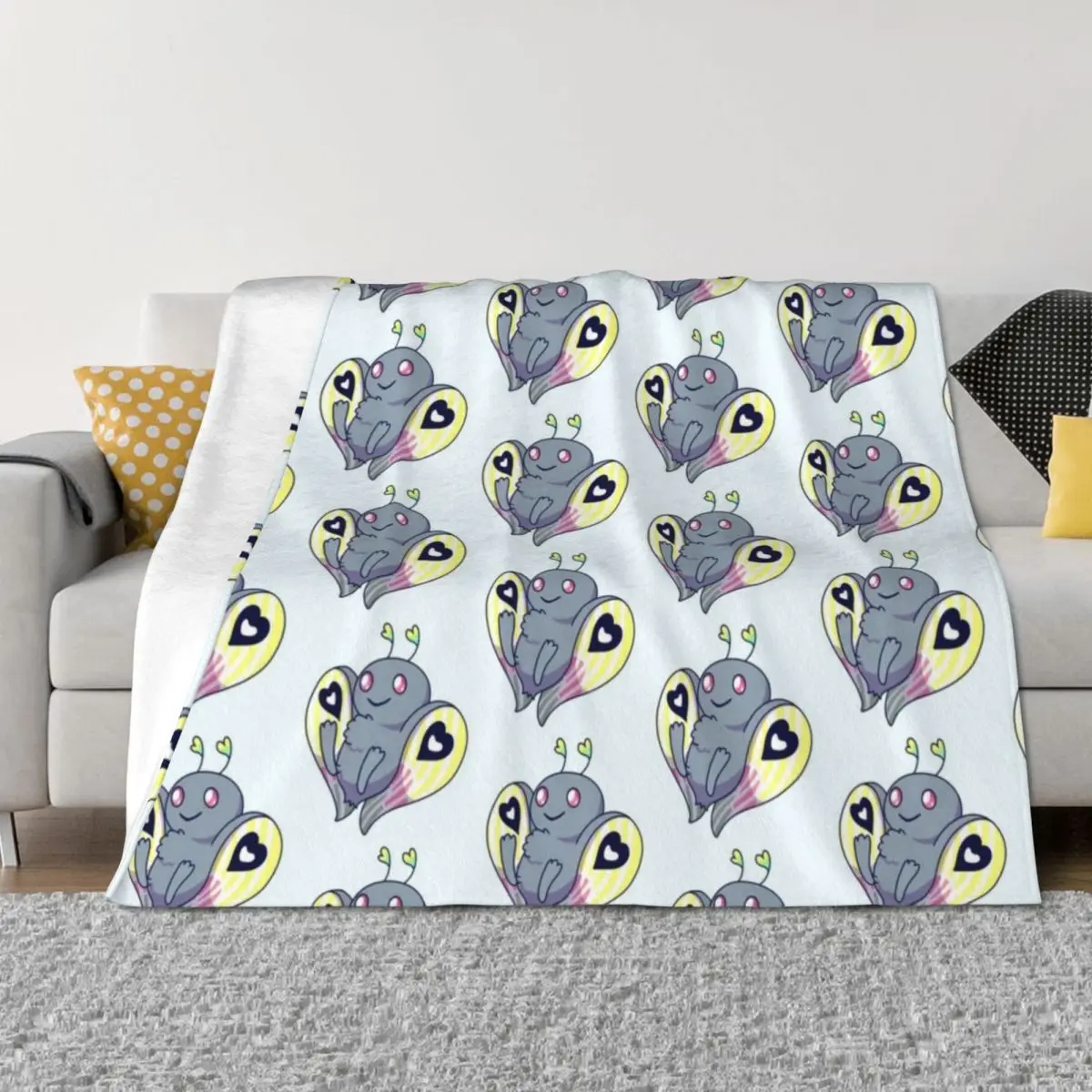 

Kawaii Mothman Throw Blanket christmas gifts sofa bed Hair valentine gift ideas Blankets