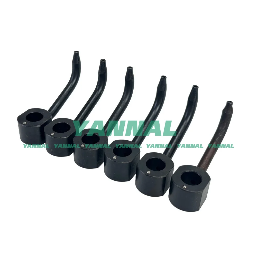 6PCS Oil Nozzle For Doosan / Develon D1146 Engine Parts