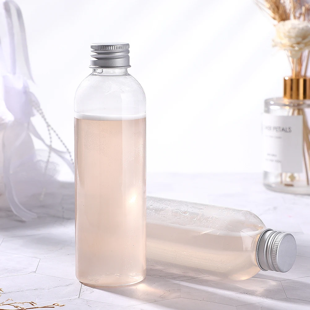 

8Pcs Clear Plastic Drink Bottles with Caps Portable Lightweight Water Containers for Sports Travel Camping and Daily Hydration