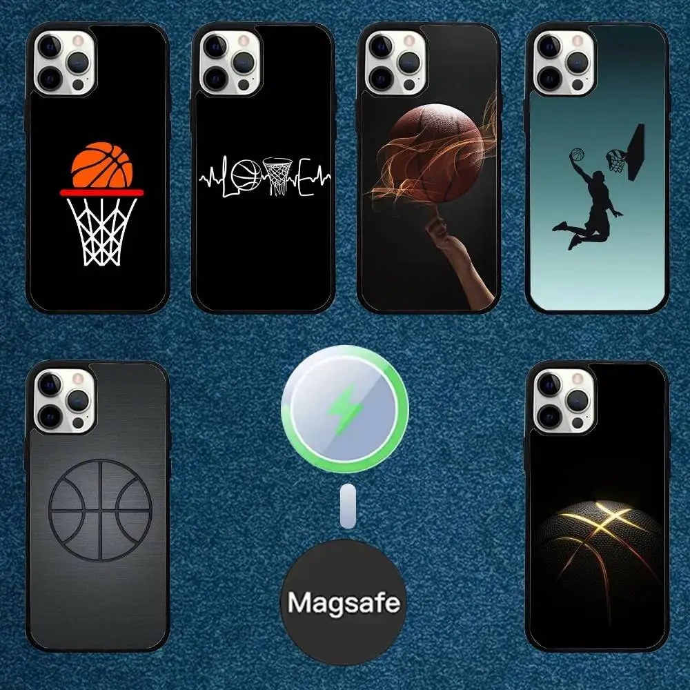 

Basketball Sport Phone Case For iPhone 16,15,14,13,12,11,Plus,Pro,Max Mini Magsafe Magnetic Wireless Charging