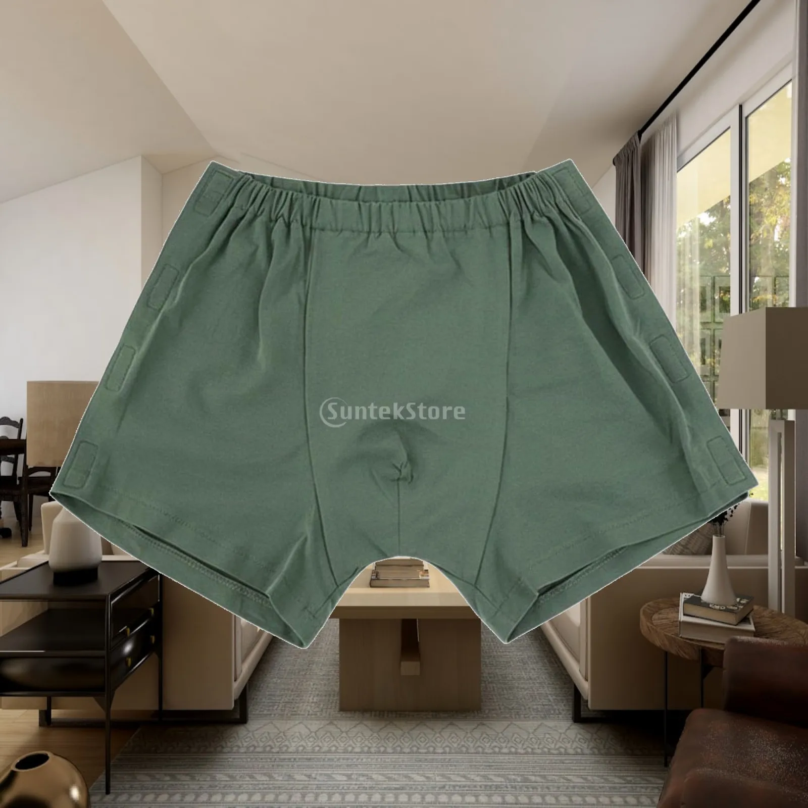 Hook and Loop Closure Briefs Cotton Material Hook and Loop Closure Shorts