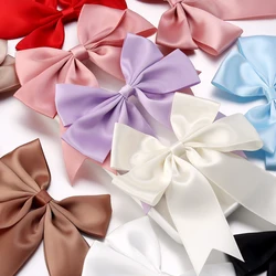 4pcs/lot Large Ribbon Bows Colourful Cute Satin Ribbon Bows Polyester Tailcoat Bow Flower For DIY Craft Clothing Decoration