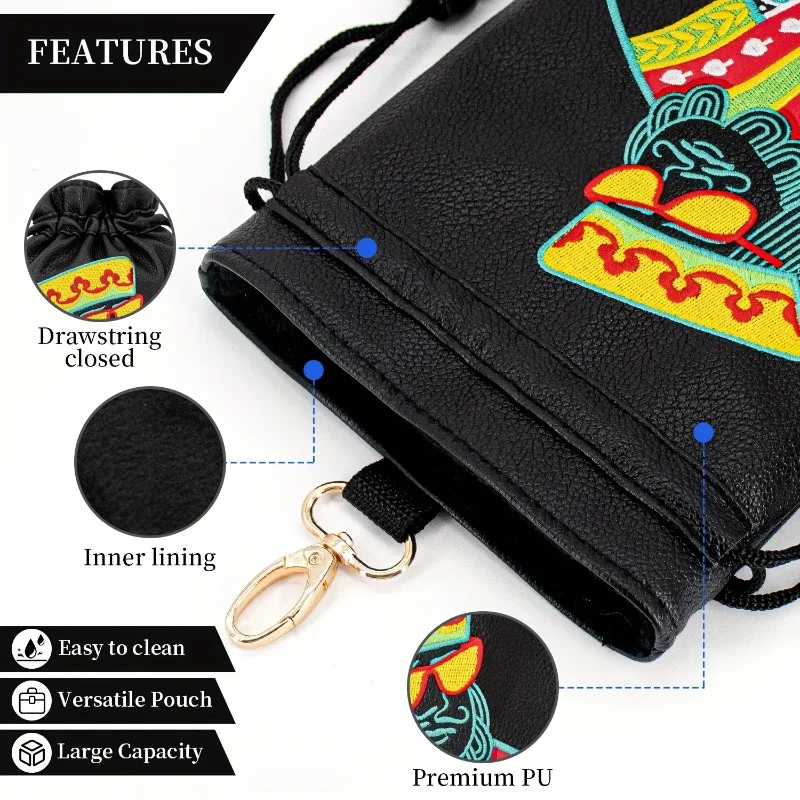 حقيبة ملحقات حقيبة الجولف المحمولة مع مادة البولي يوريثان الاصطناعية، وإغلاق برباط متين، هدية مثالية لحقائب الجولف للاعبي الجولف #5