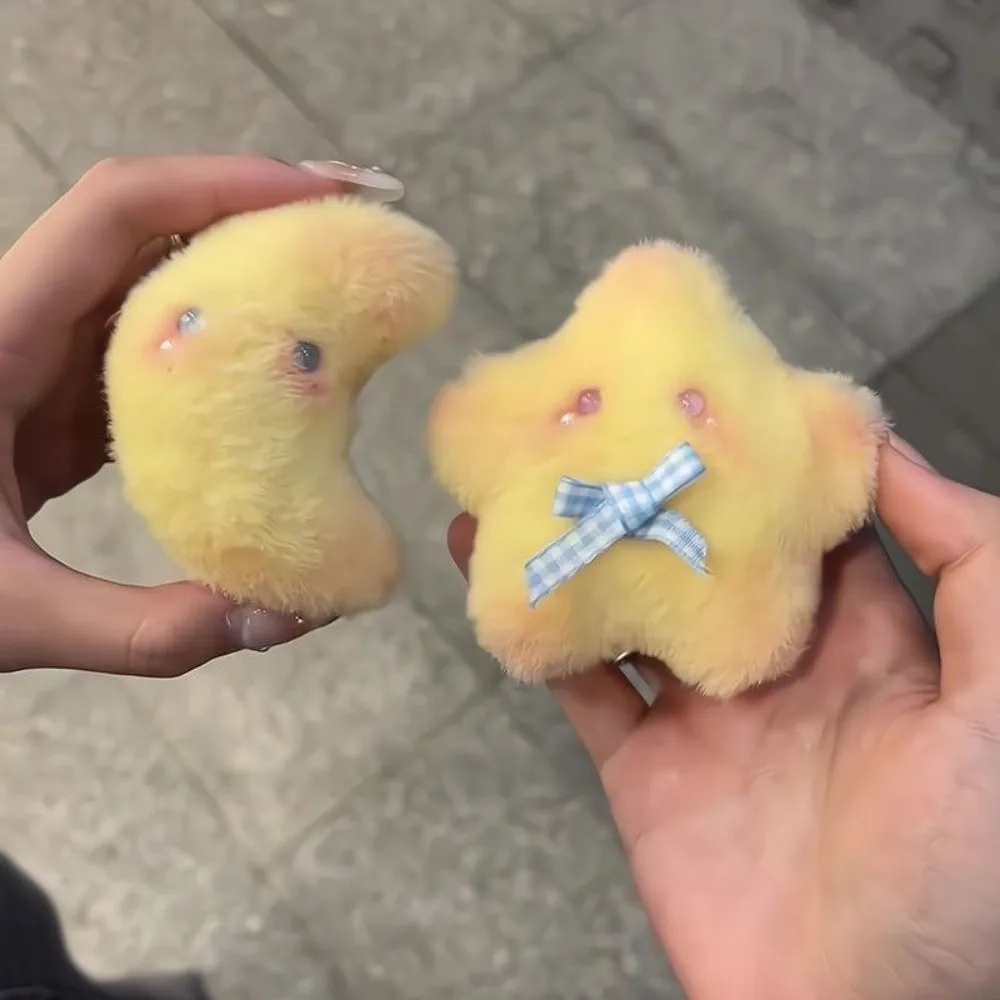 

Cute Doll Moon Stars Soft Stuffed Doll Star Plush Toy Key Chain Fluffy Couple Keychain Bag Pendant Charms Bag Accessories