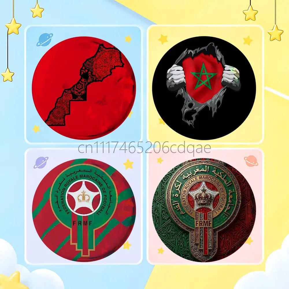 Flag Morocco Nationa Logo 25/32/44/58/75mm Round Cosplay Pin Bag Decor Fans Collect Friends Gifts Brooch Souvenir