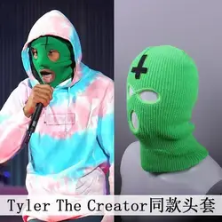 Knitted Hat Celebrity Rapper Cosplay Accessories Hat Bone Gorras Green Hedging Cap Winter Ski Hat For Men wome
