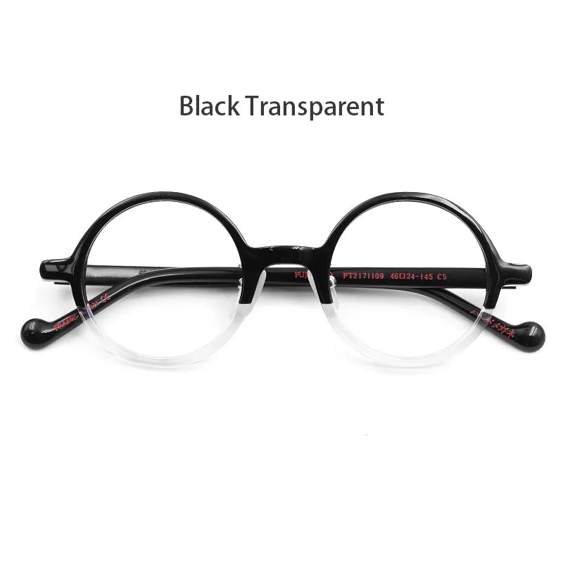 Eyeglass Frames Round Acetate Retro Wood Texture Japan Style Prescription Man Women\'s Glasses Frame Optical Lenses Eyewear