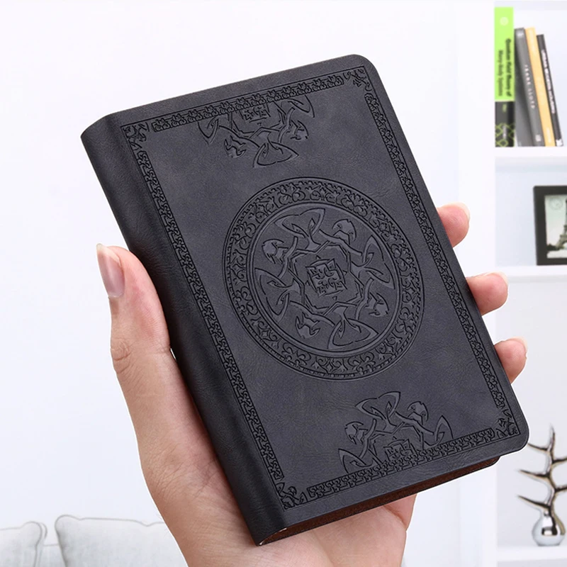 A6 Retro Style Pocket Type Mini Notebook Artificial PU Leather Writing Book Portable Notepad Office Bookkeeping