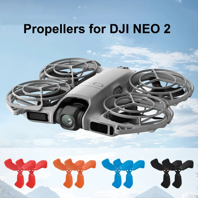 2 pares de hélice para DJI Neo 2, accesorios de liberación rápida, cuchillas, piezas de repuesto, cuchillas para accesorios para drones NEO 2