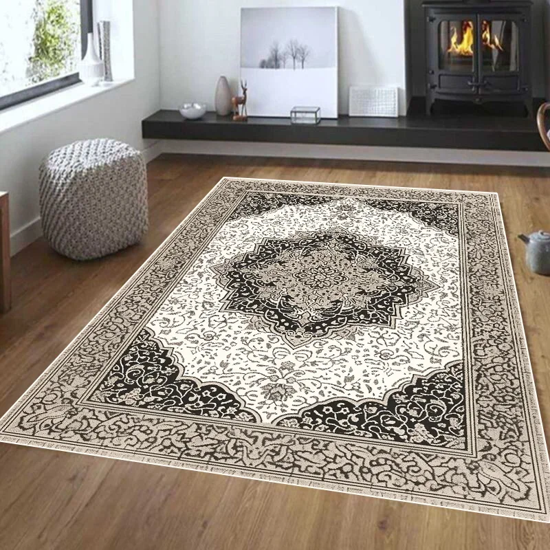 Retro Ethnic Carpets Turkish Persian Rug for Living Room Decorative Bedside Bedroom Vintage Floor Mat Entrance Doormat Carpet