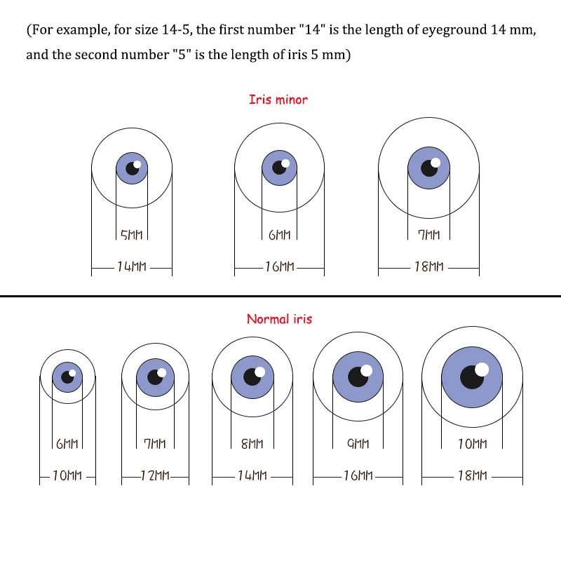 New Doll's Eyes 10/12/14/16/18mm for 1/3 1/4 1/6 Bjd Doll Acrylic Eyeball Girl Toy Dress Up Play House Fashion Doll Accessories