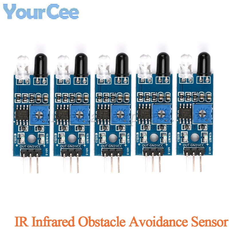 5pcs/1pc MH-B IR Infrared Obstacle Avoidance Sensor Module for Arduino Smart Car Robot 3-Wire Reflective Photoelectric