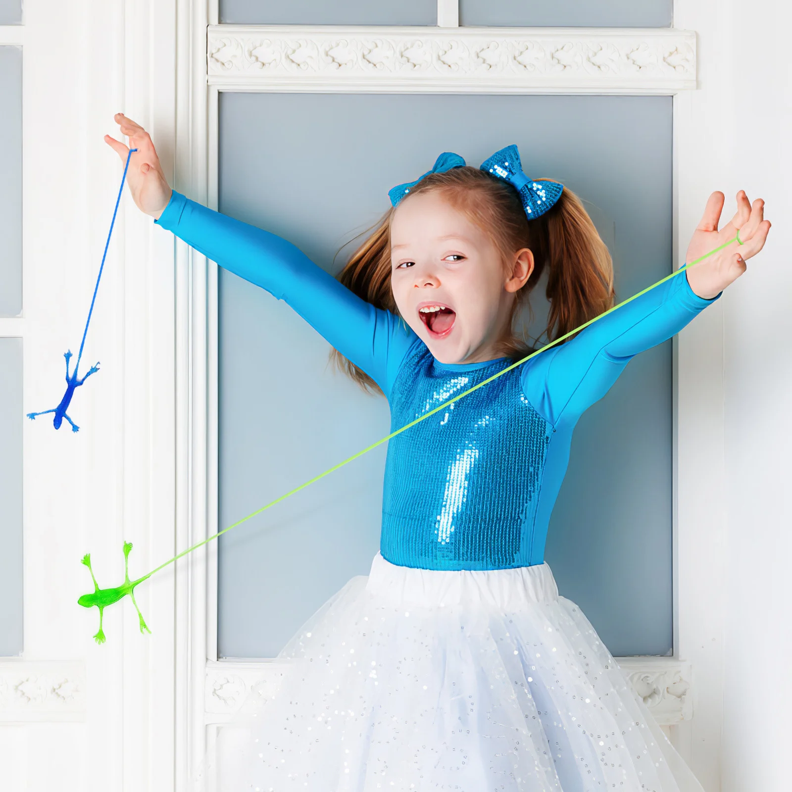 5 قطعة سحلية لزجة بسط Tpr قابلة لإعادة الاستخدام الجدار ملصق الاطفال حفلة الحسنات جودي حقيبة الحشو مرونة الجدة مضحك #2