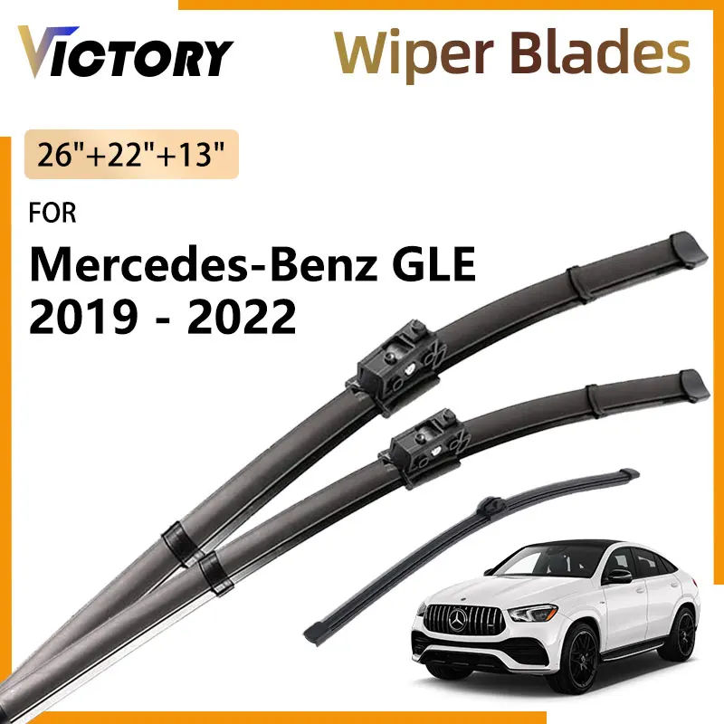 3x Car Front Rear Wiper Blades For Mercedes Benz GLE 350 W167 V167 SUV 2019 2020 2021 2022 Accessories Windshield Window Brushes