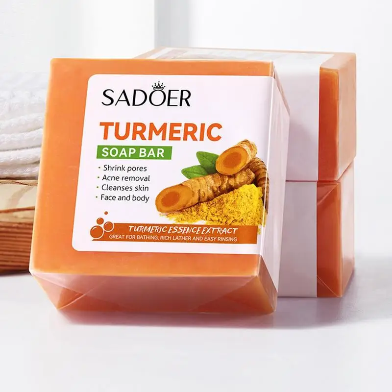 Barre de savon en Turmeric naturel pour femmes, pour les peaux grasses et sensibles