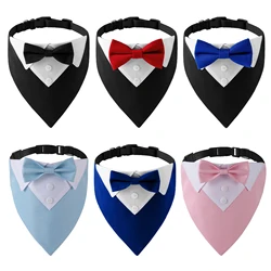 Sucado-Collier de chien réglable avec nœud, smoking, bandana, tenue de cou, triangle, formel, chiot, mariage, anniversaire, habillage, cosplay, fête