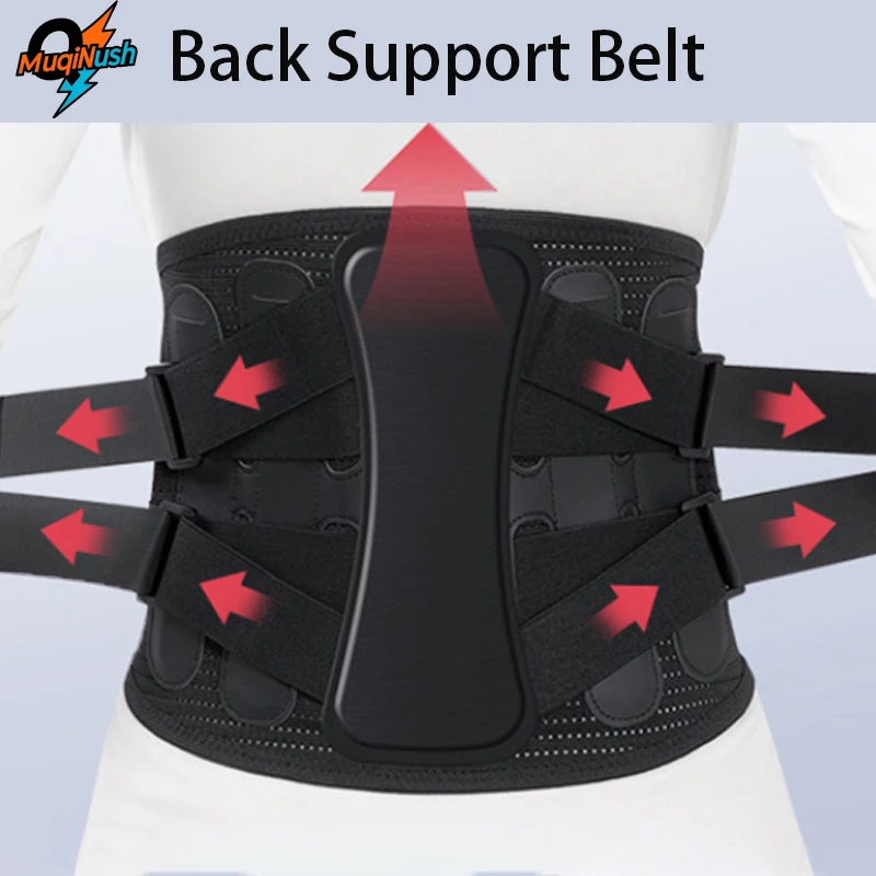 

MuqiNush Back Support Straps Relieve Lower Back Pain Adjustable Pads Suitable for Sciatica and Lumbar Sprains Men's and Women's