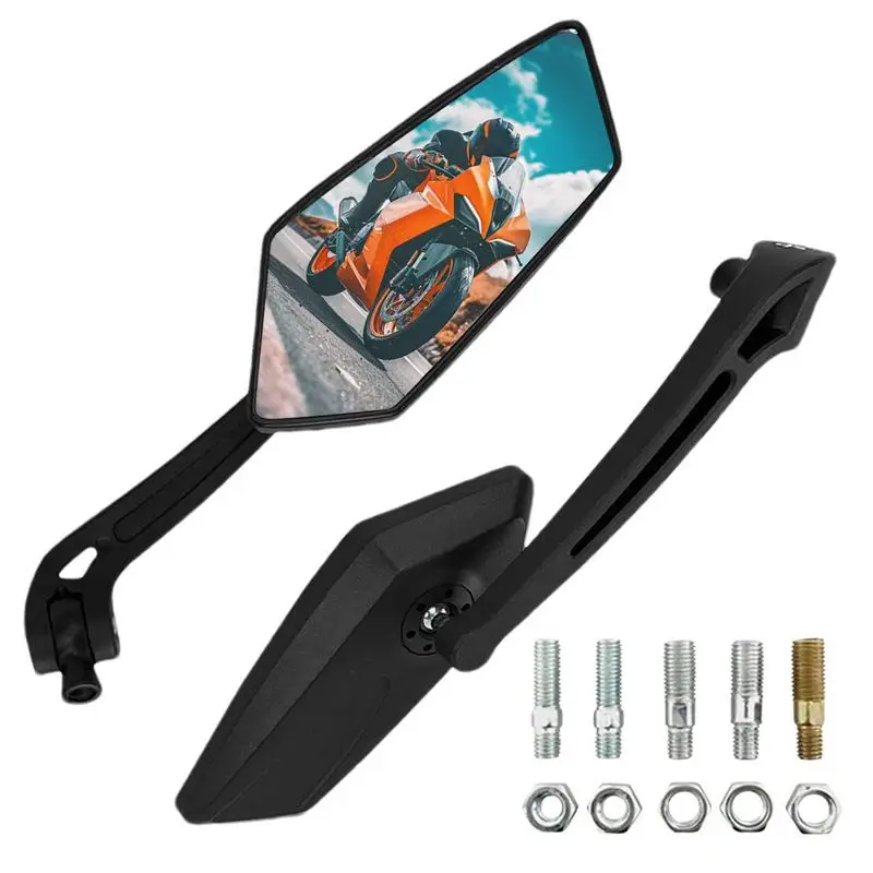 Electric Scooter Mirrors 360 Motorcycle Mirrors 2pcs ATV Rearview Mirrors Reversing Mirrors With 5 Screws High-definition Vision