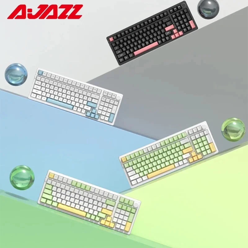 Imagem -05 - Teclado Mecânico Modo sem Fio Bluetooth Hot Swap E-sport Jogos pc Personalizado Acessórios Gamer Ajazz-ak992