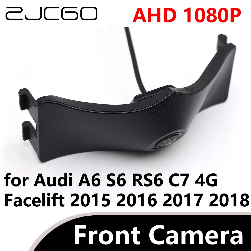 

ZJCGO AHD 1080P CVBS 480P 170° Car Parking LOGO Front View Camera for Audi A6 S6 RS6 C7 4G Facelift 2015 2016 2017 2018